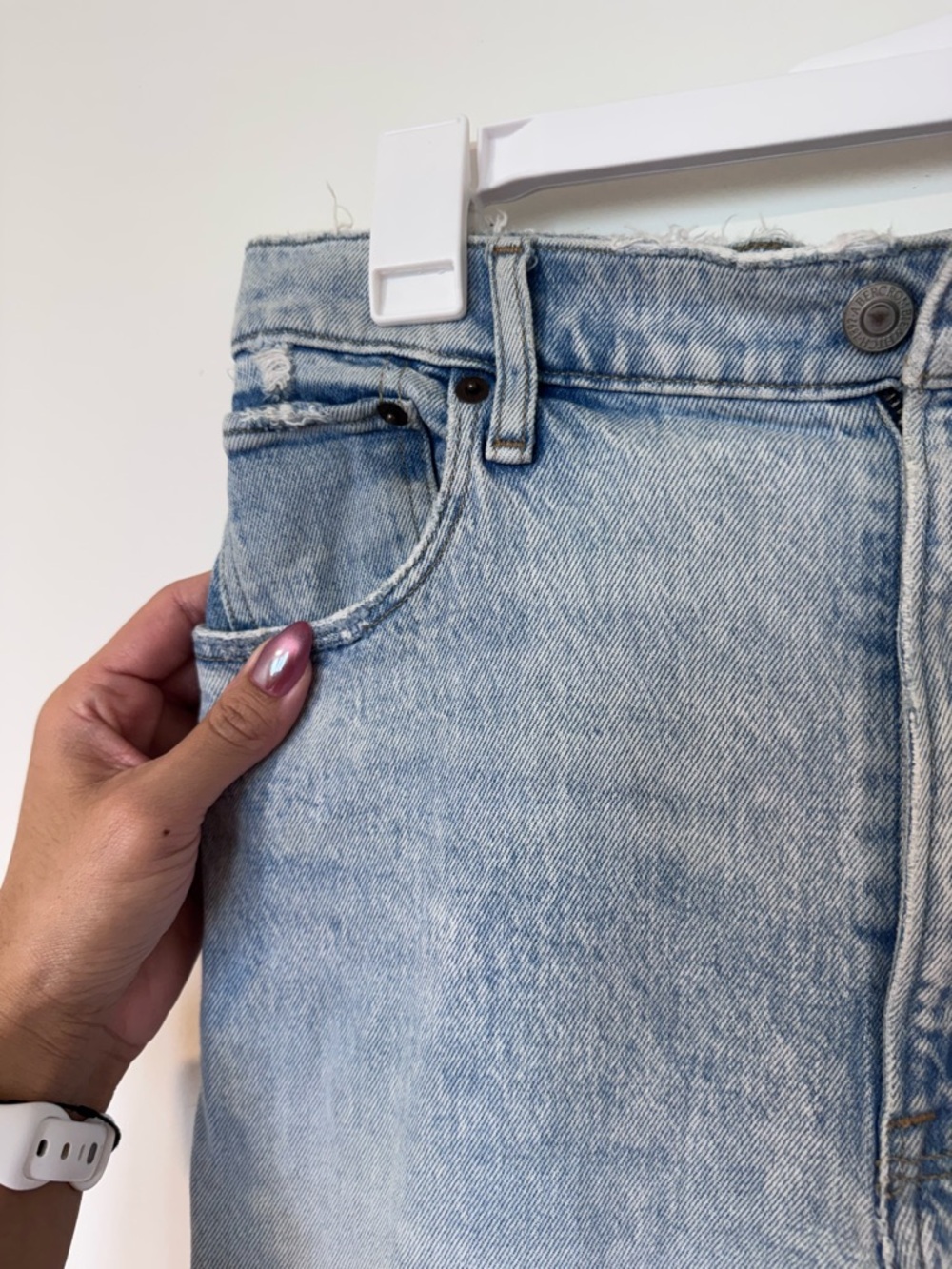 Abercrombie & Fitch Light Blue Straight-Leg Women's Jeans - Picture 2 of 7